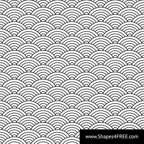 Japanese Water Pattern, Japanese Geometric Pattern, Japanese Wave Design, Japanese Forearm Tattoo, Seigaiha Pattern, Asian Illustration, Design For Wallpaper, Japanese Wave Pattern, Japanese Background