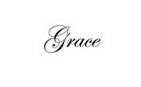 Grace Quote Tattoo Ideas, Grace Script Tattoo, Grace Word Tattoo, Grace In Cursive, Grace Word Art, Grace Name, Grace Calligraphy, Aesthetic Tattoos, Tattoo Script