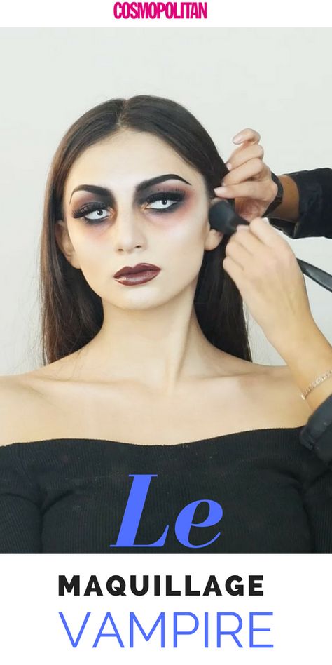 Comment faire un maquillage vampire ? #maquillage #vampire #halloween Halloween Vampire Makeup Easy, Make Up Halloween Vampire, Vampire Make Up Tutorial, Vampire Tutorial Makeup, Halloween 2018, Cosmopolitan, Halloween Fun, Halloween Face, Eyeliner