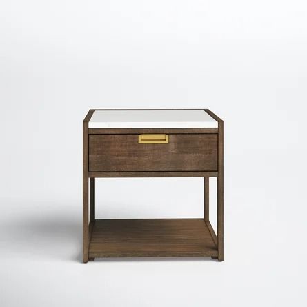 Joss & Main Eliane 1 - Drawer Nightstand | Wayfair Bedside Table Japandi, Table Japandi, Drawer Nightstand, Joss And Main, Furniture Lighting, Bedside Table, Cookware, Maine, Drawers