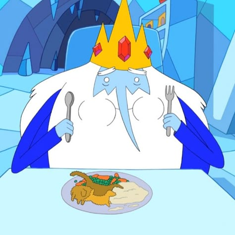 Ice King Adventure Time Pfp, Simon Adventure Time Icon, Ice King Pfp, Ice King And Gunter, Simon Pfp, Adventure Time Ice King, Cartoon Eating, Ice King Adventure Time, Adventure Time Pfp