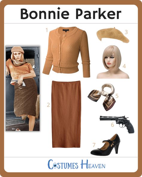 Diy Bonnie And Clyde Costume, Bonnie Parker Costume, Bonnie And Clyde Costume, Bonnie And Clyde Halloween Costume, Clyde Barrow, Short Bob Straight, Couples Costumes Creative, Parker Outfit, Bonnie Parker