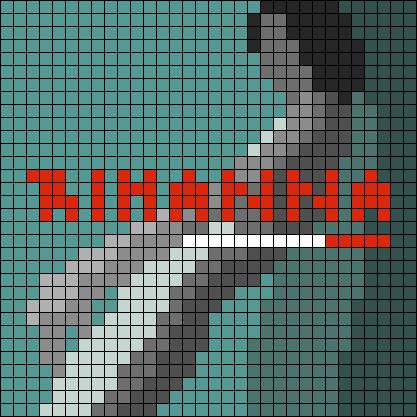 Alpha pattern #172979 Perler Album Cover, Alpha Patterns Album Cover, Crochet Album Cover Pattern, Crochet Album Cover, Pixel Art Album Cover, Album Cover Pixel Art, Rihanna Good Girl Gone Bad, Nirvana Album Cover, Alpha Crochet