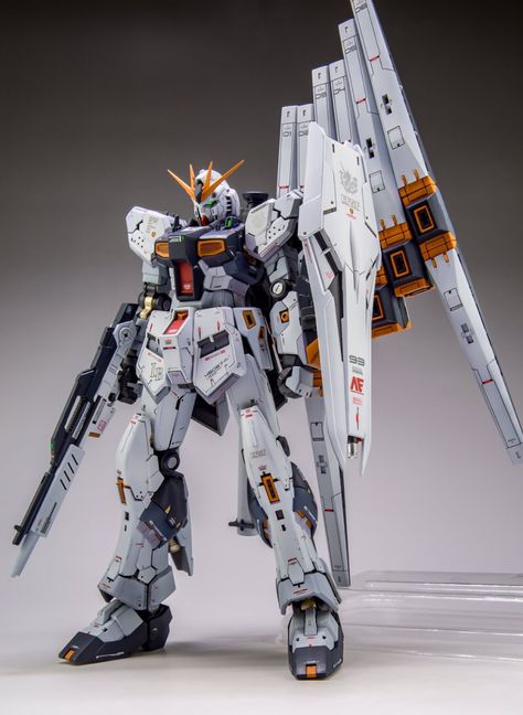 Custom Build: RG 1/144 nu Gundam [DETAILED] - Gundam Kits Collection News and Reviews Nu Gundam, Hi Nu Gundam, Rx 93 Gundam, Gundam Age Custom, Gundam Wing Endless Waltz, Gundam Heavyarms Custom, Mobile Suit Zeta Gundam, Mobile Suit Gundam 00, Gundam Build Fighters