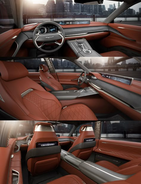 2017 Genesis GV80 Fuel Cell Genesis Gv80 Suv Interior, Genesis Interior, Futuristic Cars Interior, Lexus Suv, Future Concept Cars, Luxury Cars Range Rover, Custom Car Interior, Luxury Car Interior, Car Interior Design