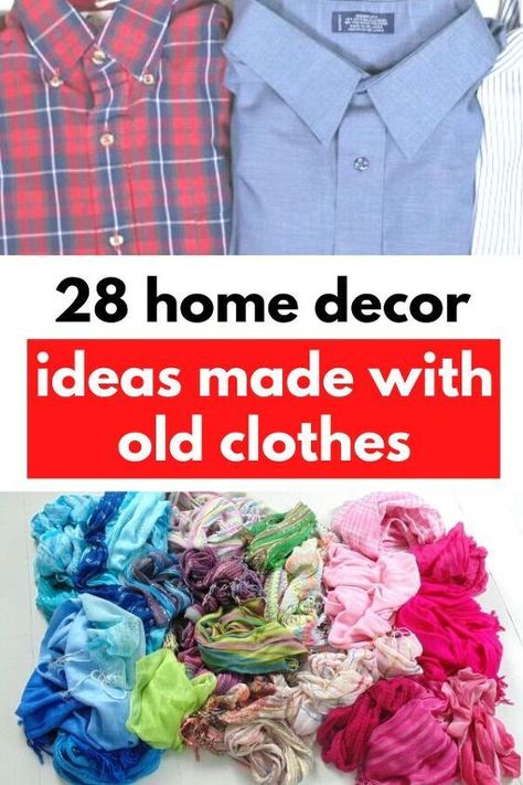 Reuse Old Tshirt, Old Tshirts Repurpose, Old Clothes Diy Upcycling, Old Clothes Diy, Reuse Old Clothes, Cheap Home Decor Ideas, Recycle Old Clothes, Torn Clothes, Upcycling Clothes