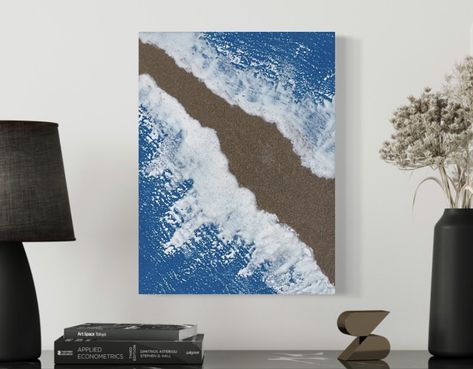 Acrylic textured painting made with salt and baking soda Baking Soda Paint Canvas, Baking Soda Texture Paint, Painting With Baking Soda, Baking Soda Painting, Painting With Sand Texture, Texture Painting On Canvas Beach, Texture Waves Painting, Poster Color Painting, Poster Colour