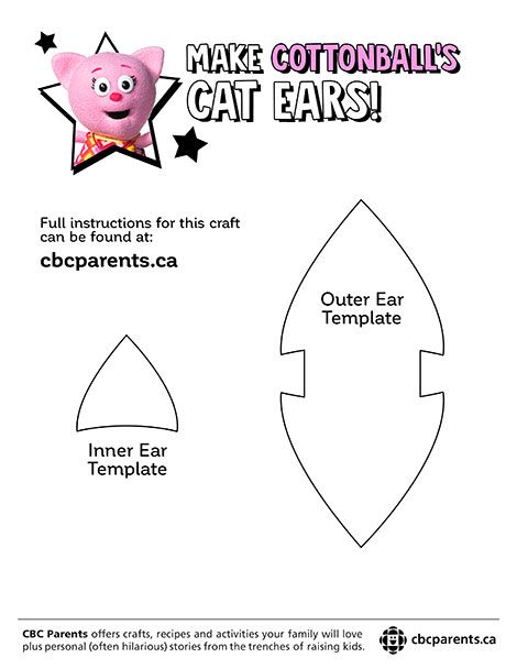 Cricut Cat Ears, Diy Gabby Cat Ears, Cat Ear Template, Diy Cat Ears, Woodland Creatures Party, Sew Halloween Costume, Chat Diy, Gabby Dollhouse, Felt Hair Accessories