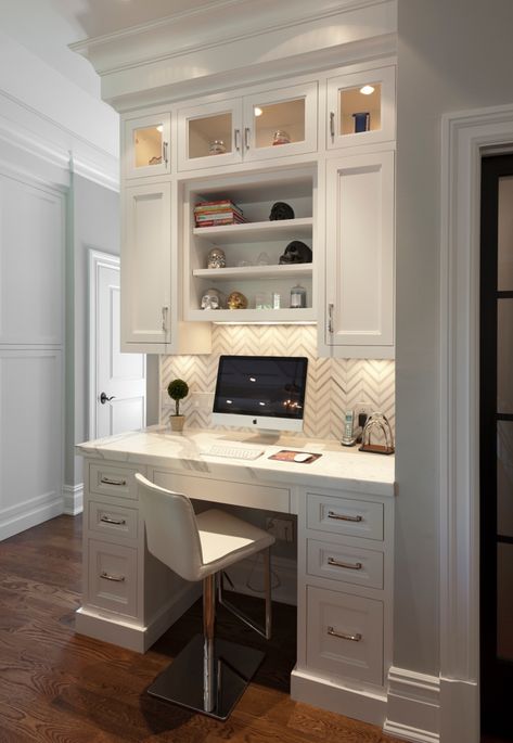 Something like this might work near the laundry room. I'd like it more if the bottom drawers were big enough for hanging folders. Kitchen Workstation, Kitchen Work Station, Kitchen Desks, Kitchen Desk, Kitchen Bench, Desk Area, Office Nook, Desk Areas, Paper Trail