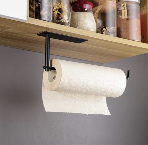 With strong self-adhesive tape, no need to drill, just clean and dry the surface, peel off protective film of the back, then press the towel rack on smooth surface for several seconds. No drilling needed makes it quickly and easily to be set up. Kitchen Roll Holder, Kitchen Paper Towel, Paper Roll Holders, Kitchen Paper, Black Towels, Wall Mounted Toilet, Towel Rack Bathroom, Kitchen Roll, Kitchen Cabinets In Bathroom