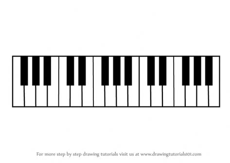 Learn How to Draw Piano Keys (Musical Instruments) Step by Step : Drawing Tutorials #learnpianokeys Draw Piano, Key Drawings, Art Piano, Keyboard Lessons, Blues Piano, Music Drawings, Piano Keyboard, Piano Songs, Piano Keys