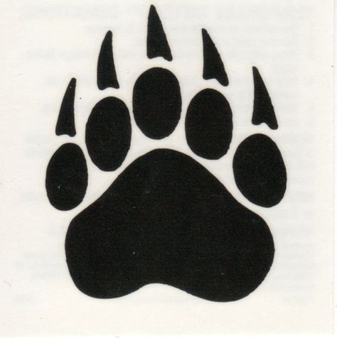 Grizzly Bear Tattoos, Bear Claw Tattoo, Bear Paw Tattoos, Tattoo Bear, Claw Tattoo, Sports Cookies, Bear Paw Print, Paw Logo, Native Designs