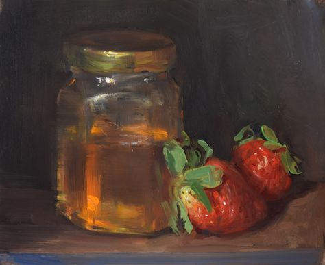 Oil Painting Inspiration, Art Paintings For Sale, Food Painting, Fruit Painting, Honey Jar, Still Life Art, Plein Air Paintings, Classical Art, Funky Art