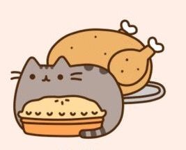 The ideal Thanksgiving Thanksgiving Cat, Pusheen The Cat, Pusheen, Cat Photo, A Cat, Pie, Thanksgiving, Kawaii