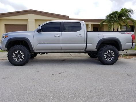 Click this image to show the full-size version. Tacoma Long Bed, Custom Tacoma, Toyota Tundra Lifted, Toyota Tacoma Mods, Custom Wheels Trucks, Toyota Tacoma Trd Sport, Custom Truck Parts, Toyota Tacoma 4x4, Tacoma 4x4