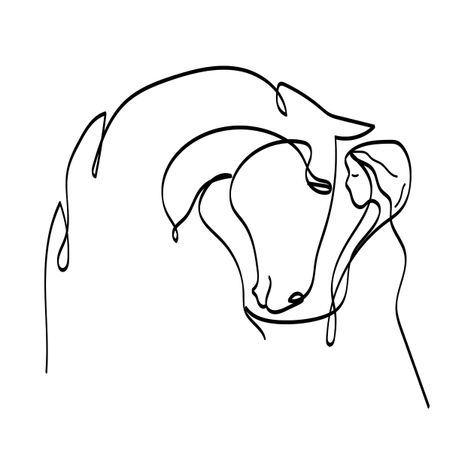 Check out this awesome 'A+Horse+And+A+Girl+On+White' design on @TeePublic! Horse Line Tattoo Simple, Line Drawing Horse, Horse Line Drawing, Equine Logo Design, Line Art Horse, Horses Logo, Small Horse Tattoo, Horse Line Art, Horse Outline