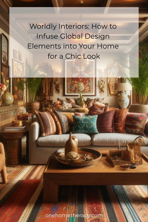 Transform your home into a chic retreat with global design elements! 🌍 Discover how to blend textures, patterns, and unique decor from around the world for an effortlessly stylish look. ✨ Click to learn more about creating the perfect worldly interior and get inspired by our expert tips! 🏡 #GlobalDesign #ChicInteriors #HomeDecor #InteriorDesign #WorldlyInteriors Global Chic Decor, Expensive Decor, Choosing Paint Colours, Global Decor, Entryway Inspiration, Interior Design Games, American Interior, Rental Decorating, Japanese Interior