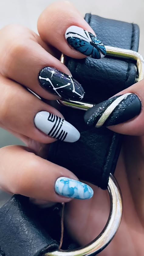 #Inspiration #ateez #dejavu #halateez #wonderland Dreamcatcher Nails Kpop, Oneus Nail Art, Halateez Outfits, Ateez Nail Ideas, K Pop Nails Ateez, Kpop Nails Designs Ateez, Hongjoong Nails, Ateez Makeup Inspired, Ateez Nails Designs