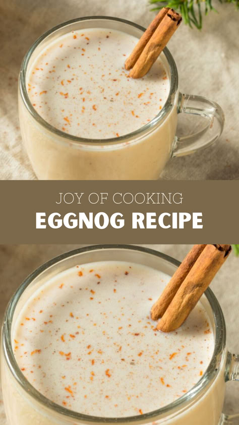 Joy Of Cooking Eggnog Recipe Simple Eggnog Recipe, Light Eggnog Recipe, Egg Nog Recipe Homemade, Alcoholic Eggnog Recipe, Cooked Eggnog Recipe, Homemade Egg Nog, Cooked Egg Nog, Egg Nog Recipe Easy, Homemade Eggnog Recipe