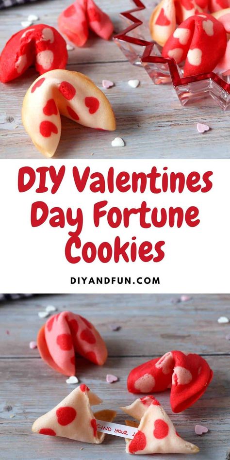 Valentines Day Fortune Cookies, Fortune Cookies Diy, Cookies For Valentines Day, Homemade Fortune Cookies, Cookies For Valentines, Valentines Bakery, Fortune Cookies Recipe, Valentines Day Cookie Recipe, Timeout Corner