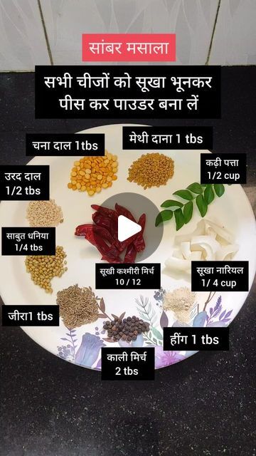 Masala Powder Recipe, Powder Recipe, South Indian Food, Kitchen Cooking, Food Recipe, Pune, Home Made, Healthy Recipes, Quick Saves