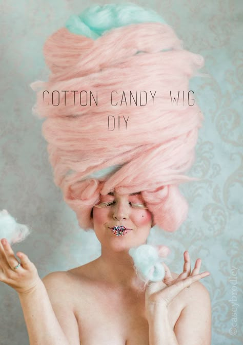 Cotton Candy Wig, Cotton Candy Costume, Cotton Candy Hair, Candy Costumes, Backdrop Diy, Candy Hair, Cotton Candy Colors, Diy Kostüm, Michigan Wedding Photographer