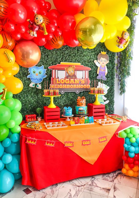 IMG_9913-2 Mr Rogers Neighborhood Birthday Party, Daniel Tiger Neighborhood Birthday Ideas, Daniel Tigers Neighborhood Birthday Cake, Daniel Tiger Theme Birthday Party, Mr Rogers Birthday Party, Daniel Tiger 1st Birthday Party, Daniel Tiger 3rd Birthday Party, Daniel Tiger Birthday Party Decoration, Daniel The Tiger Cake