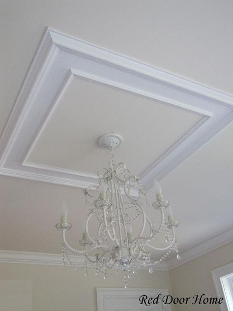 Add Character to Your Ceilings – Remodelaholic Ceiling Molding Ideas, Ceiling Trim, Desain Pantry, Ceiling Treatments, Attic Renovation, Tin Ceiling, Ceiling Tile, Attic Rooms, Diy Remodel