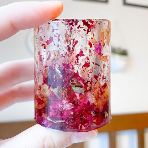 Resin T Light Holder, Resin Tealight Holder, Resin Shot Glasses, Rose Petal Resin, Rose Petal Resin Tray, Xmas Gifts For Her, Christmas Gifts For Wife, Try Something New, Great Christmas Gifts