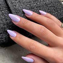 Lilac Fall Nails, Nails Short Oval, Nails Short Almond, Birthday Nail Art, Short Oval Nails, Sophisticated Nails, Nails Press Ons, Purple Glitter Nails, Wide Nails