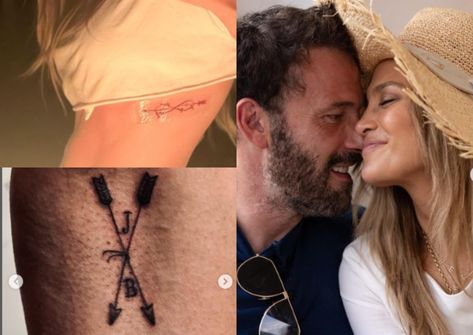 Jlo Tattoo, Ben Affleck Tattoo, Jlo And Ben Affleck, Matching Tats, Michelle Obama, Ben Affleck, Matching Tattoos, S Tattoo, Grammy Awards