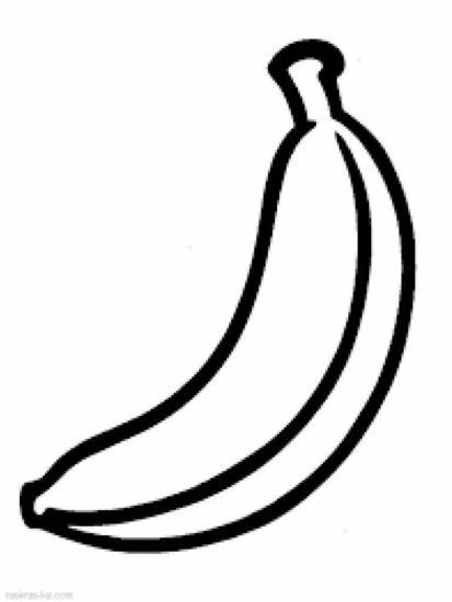 Easy Banana Coloring Pages Banana Worksheet, Banana Template, Drawing Of Banana, Banana Outline, Banana Coloring Page, Banana Printable, Banana Drawing, Banana Clipart, Banana Vector