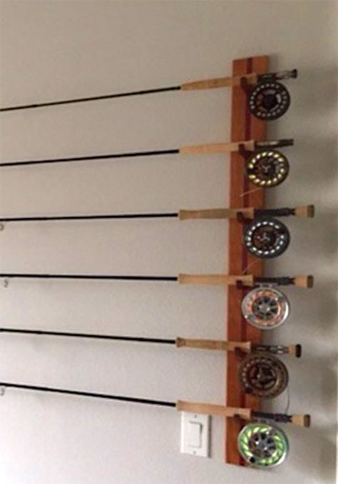 Fly Rod Storage, Fly Rod Holder, Fly Tying Desk, Purple Heart Wood, Fishing Room, Valentine Diy, Rod Holders, Rod Rack, Fly Fishing Gear