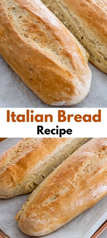 Crusty Italian Bread Recipe, Italian Bread Recipe, Italian Bread Recipes, Pudding Chia, Homemade Bread Recipes Easy, Artisan Bread Recipes, Best Bread Recipe, Italian Bread, Bread Machine Recipes