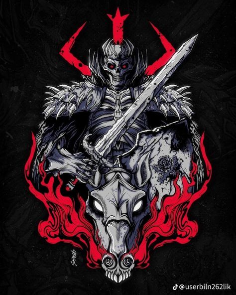 Berserk Wallpaper Pc, Skull Knight Tattoo, Skull Knight Berserk, Knight Pfp, Berserker Tattoo, Berserk Tattoo, Wallpapers Fall, Wallpaper Pc 4k, Skull Knight