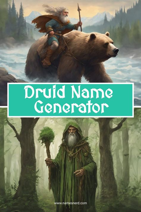 Channel nature’s power with our Druid Name Generator. Mystical, earthy names to ground your characters in the ancient world. Druid Names Female, Druid Names, Earthy Names, Dnd Names, Elf Name Generator, Druid Dnd, Dnd Druid, Nature Names, Dnd Inspiration