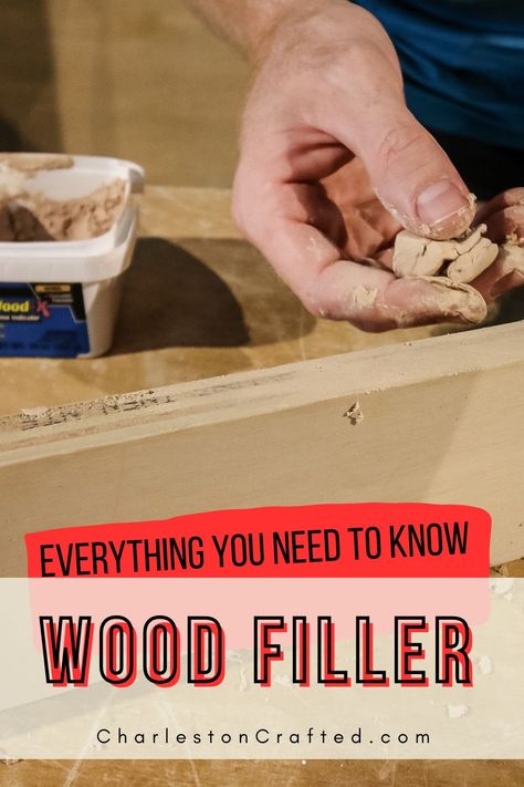 Master the art of DIY woodworking with our ultimate guide to wood fillers! 🛠️ Discover when and how to use wood filler effectively, and learn the differences between wood filler, caulk, spackle, bondo, and wood putty. Find the best wood fillers on the market, explore stainable options, and get expert tips on applying and staining wood filler for flawless results. 🪵🎨 Take your projects to the next level with our curated selection of top-notch wood fillers and must-have tools! Wood Filler Diy, Wood Filler Before And After, Wood Fillers, Repurpose Furniture, Wood Cabinet Knobs, Simple Bookshelf, Sanding Wood, Furniture Flipping, Wood Putty