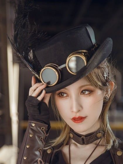 Steampunk Portrait, Male Steampunk, Steampunk Fashion Female, Steampunk Black, Steampunk Fashion Male, Kawaii Vintage, Woolen Hat, Gothic Skirts, Portrait Shoot