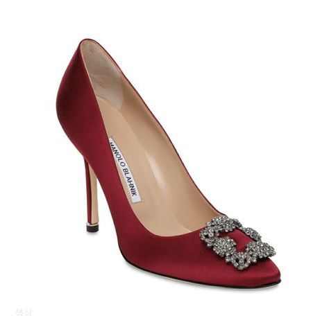 Red Manolo Blahnik Shoes, Manolo Blahnik Hangisi Blue, Manolo Blahnik Slingback, Manolo Blahnik Red, Jeweled Heels, Manolo Blahnik Hangisi, Strappy Leather Sandals, Manolo Blahnik Heels, Square Crystal