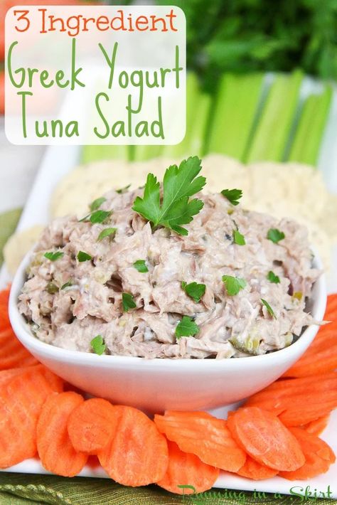 Yogurt Tuna Salad, Pescatarian Meal Plan, Greek Yogurt Tuna Salad, Recipe With Greek Yogurt, Tuna Salad Recipe Healthy, Salad Appetizer Cups, Healthy Tuna Salad, Healthy Tuna, Healthy Greek Yogurt