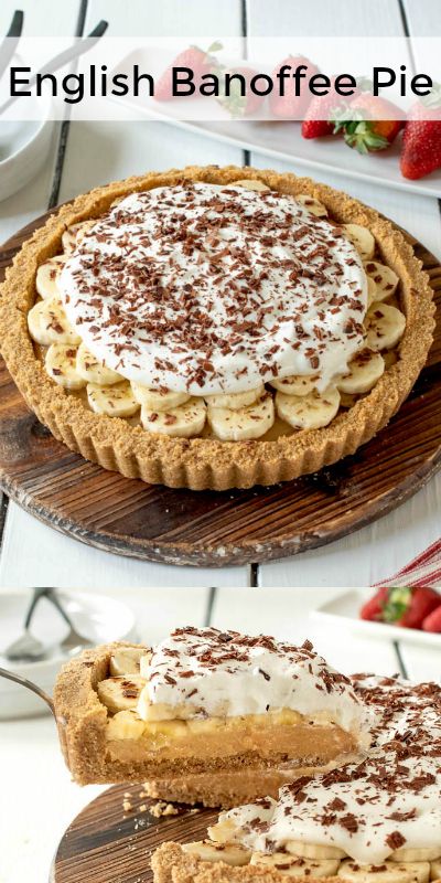 Easy Banoffee Pie, Vegan Banoffee Pie, Cakes Slices, Desserts No Bake, No Bake Pie, Banoffee Pie Recipe, Pie Ideas, Baking Hobby, Thanksgiving Pie Recipes