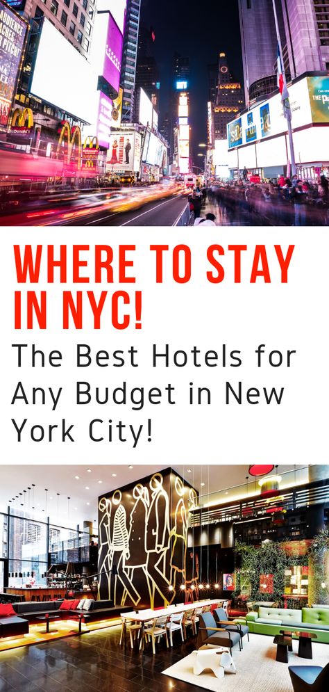 Where to Stay in NYC - A guide to the best hotels in New York City for any budget!! From luxury to boutique to budget, here are the best hotels in New York City! #nyc #newyork #newyorkcity #travel #hotels Where To Stay In Nyc, Travel Destinations In The Us, New York Noel, Hotels In New York City, New York Trip, New York City Christmas, New York City Vacation, City Christmas, Usa Destinations