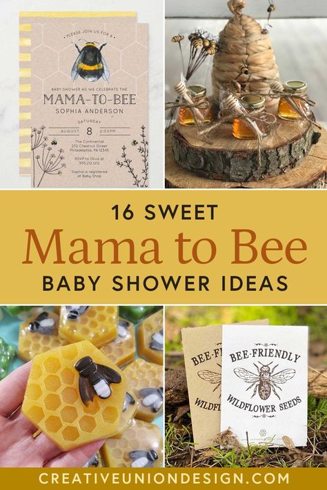 Mommy To Be Shower Ideas, Honey Party Favors Baby Shower Bee Theme, Ba Bee Shower Ideas, Honey Pot Baby Shower Ideas, Honey Favors Baby, Babee Shower Decorations, Birds And Bees Baby Shower Ideas, Honey Bee Baby Shower Ideas Girl, Honey Bee Shower Theme