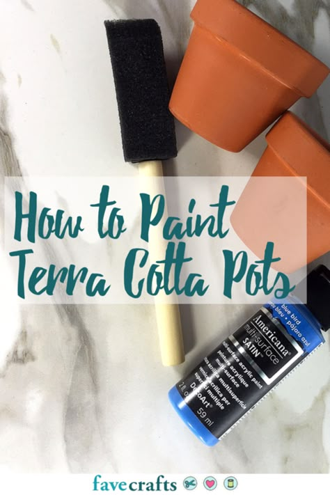 If you are looking to make garden crafts, check out these terra cotta craft ideas and the how to paint pots tutorial. Terra Cota Pots, Paint Terra Cotta Pots, Paint Terracotta, Tera Cotta, Terra Pot, Cheap Flower Pots, Paint Clay, How To Watercolor, Pot Craft