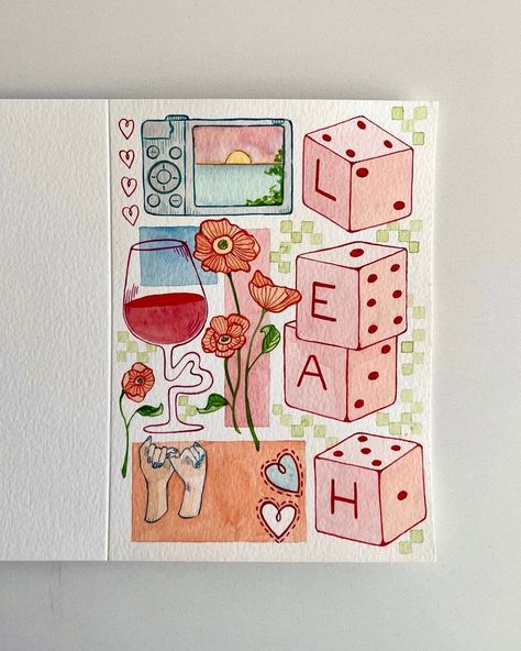 Cute Friend Card Ideas, Birthday Card For Mother In Law, Handmade Friend Gifts, What To Put Inside A Birthday Card, Cute Mom Birthday Cards, Creative Card Ideas For Best Friend, Cute Diy Bday Cards, Painting Gifts For Friends, Cute Birthday Card Drawings