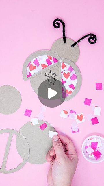 Melody Peralta | DIY + Motherhood + Holiday Inspo on Instagram: "DIY Valentine: Love Bug⁣ ⁣ How cute would this be to get in the mail? I took my tissue paper 'stained glass heart' craft I did last year and remixed it to create these cute love bug Valentines! 🐞💕⁣ ⁣ Izzy and I will be making a few to send to the grandparents and I'll have the full tutorial up on my blog this weekend, so stay tuned! ⁣ ⁣ Do you make hand-made Valentines or stick to store bought?⁣ . . . . . #Valentinesday2022 #valentinesdayideas #valentinesdayinspo #diyvalentines #handmadevalentine #kidscraftsagram #kidscraftideas #kidscrafts #toddlercrafts #toddleractivities #parentsIRL #sharetheeverymom" Bug Valentines, Valentines Kids, Heart Craft, Paper Mosaic, February Crafts, Diy Valentines Cards, Diy Valentine's Cards, Holiday Inspo, Bug Crafts