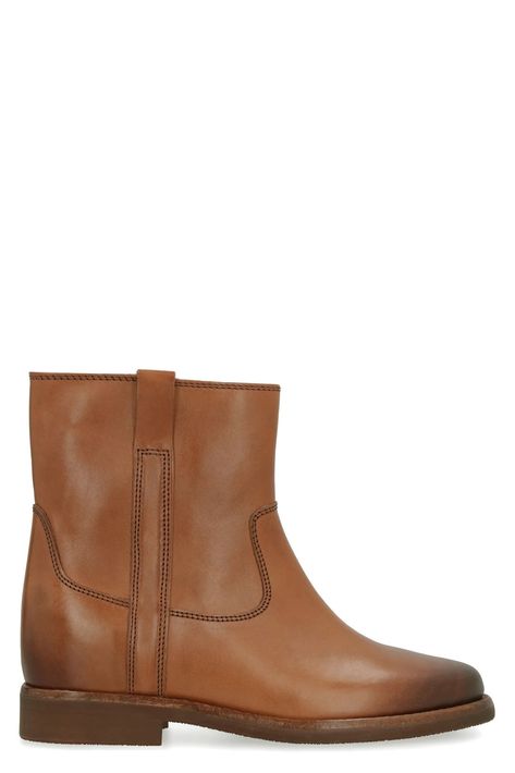 Isabel Marant Susee Round Toe Ankle Boots – Cettire Dress And Cardigan, Marant Shoes, Isabel Marant Shoes, Light Brown Leather, Block Heel Ankle Boots, Brown Ankle Boots, Suede Booties, Heeled Ankle Boots, Leather Booties