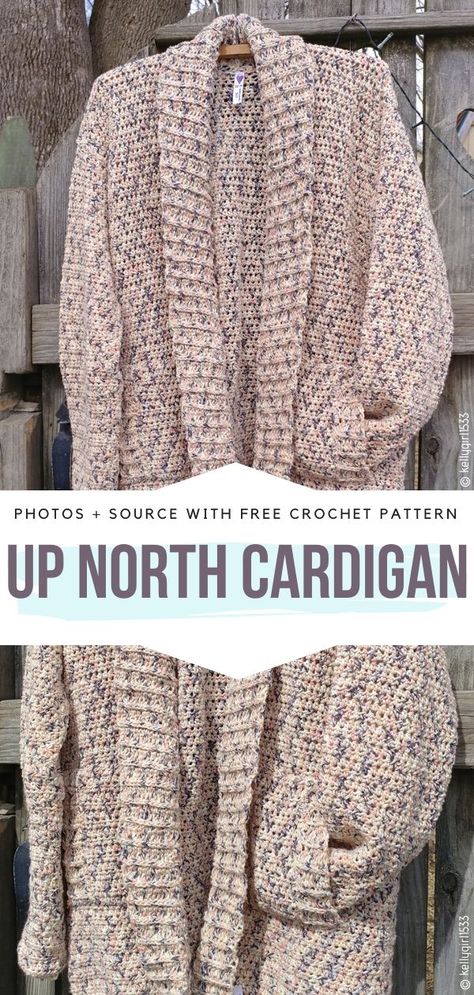 Crochet Shawl Collar Cardigan Pattern, Crochet Cardigan With Collar, Crochet Cardigan Pattern Free Women Easy, Crocheted Clothing, Cosy Cardigan, Crochet Garments, Crochet Cardigan Free, Crochet Cardigan Pattern Free, Crochet Cardigans