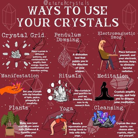 Crystals Beginners Guide, Beginners Guide To Crystals, Beginner Witch Crystals, How To See Spirits, How To Use Crystals For Beginners, How To Use Crystals, Dragon Spells, Crystal Spells, Crystal Divination