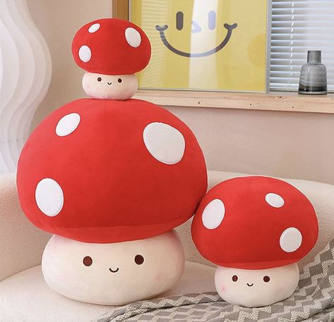 Cute Mushroom Plush Kawaii Doll Mushroom Plushie Stuffed Animal Pillow Home Decor Kids Gifts 3 size options 9", 12", 23.6" #cottagecore #mushroomplush #mushroom decor #kidsgift #teengift #bedroomdecor #smallplush #stuffedmushroom #cute #uniquegift #giftfordaughter #giftforson #giftforniece #giftfornephew #farm #garden #fairie Mushroom Plushie, Stuffed Animal Pillow, Mushroom Plush, Stuffed Mushroom, Animal Pillow, Cute Mushroom, Farm Garden, Kawaii Doll, Mushroom Decor